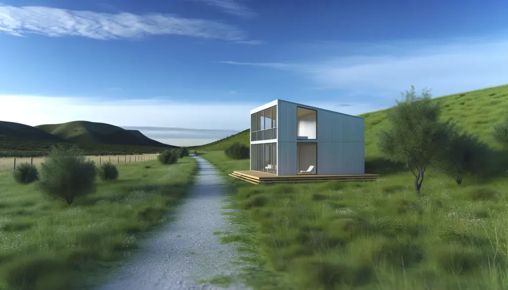proceso de compra de una casa prefabricada en 2024 mostrando una casa prefabricada moderna y sostenible